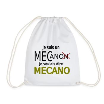 Je suis un mécano | Humour | Tee shirt drôle - Sac de sport léger - blanc - Devant