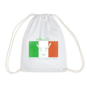 FAUNE ET DE LA FLORE D’IRLANDE Drapeau de l’Irlande - Sac de sport léger - blanc - Devant