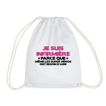 je suis infirmière - Sac de sport léger - blanc - Devant