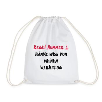 Regel 1 Werkzeug - Turnbeutel - Weiß - Vorne