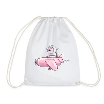 Les Petites Aventures - Drôle d’avion - Sac de sport léger - blanc - Devant