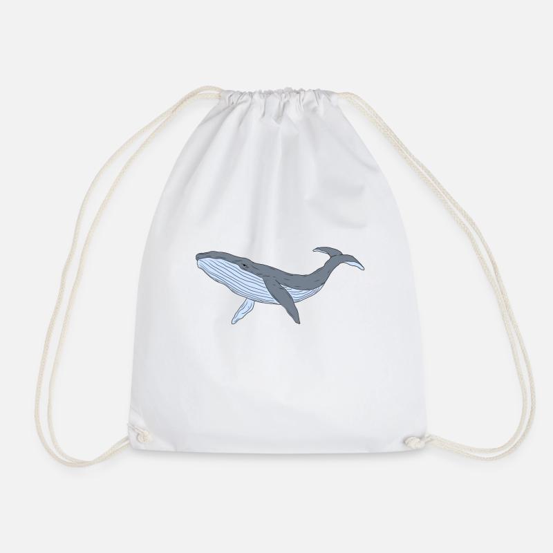 Blue whale - Turnbeutel - Weiß