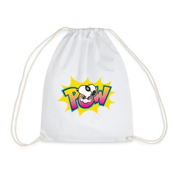 Peanuts Snoopy Pow Superheld Superhero - Turnbeutel - Weiß - Vorne