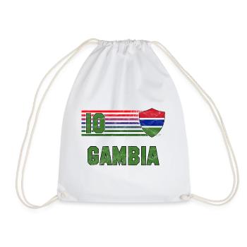 Gambia Football Team - Drawstring Bag - white - Front