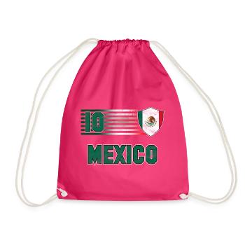 Mexico Soccer Team - Drawstring Bag - fuchsia - Front