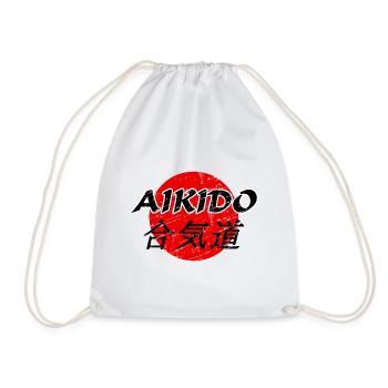 Aikido - Turnbeutel - Weiß - Vorne