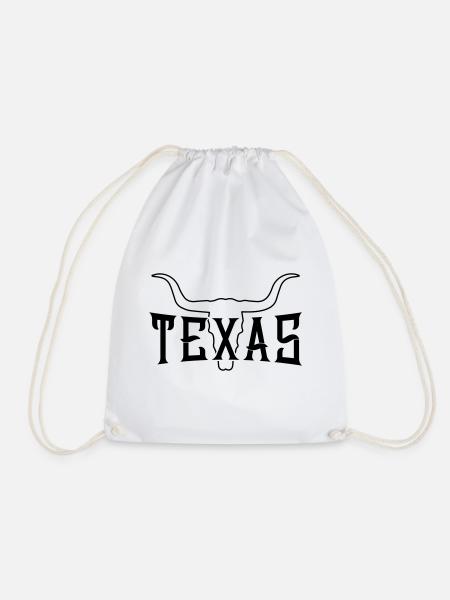 texas bulle skelett symbol - Turnbeutel - Weiß