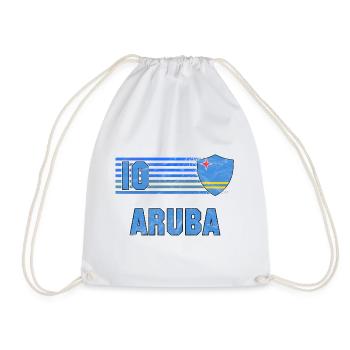 Aruba Fußball Mannschaft - Turnbeutel - Weiß - Vorne