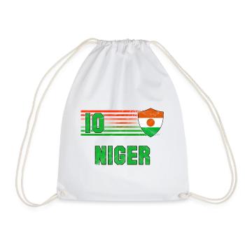 Niger Fußball Mannschaft - Turnbeutel - Weiß - Vorne