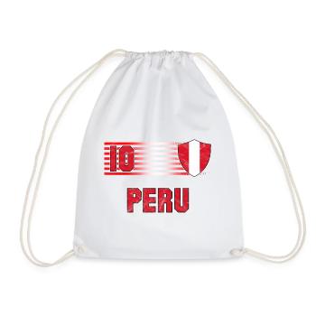 Peru Football Team - Drawstring Bag - white - Front