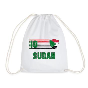 Sudan Fußball Mannschaft - Turnbeutel - Weiß - Vorne