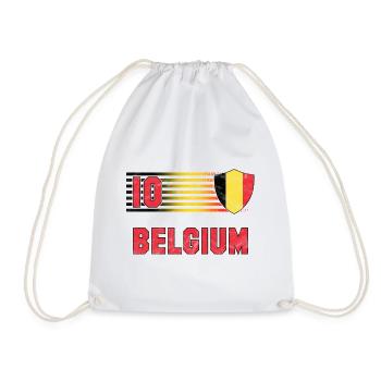Belgien Fußball Mannschaft - Turnbeutel - Weiß - Vorne