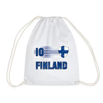 Équipe de Finlande de football - Sac de sport léger - blanc - Devant