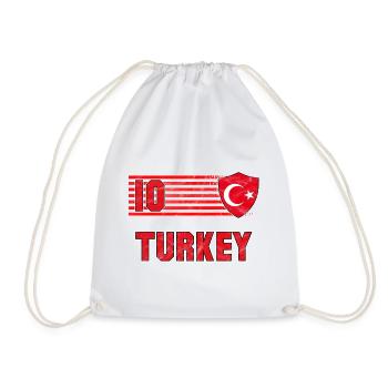 Türkei Fußball Mannschaft - Turnbeutel - Weiß - Vorne