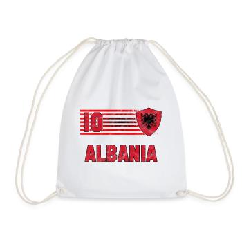 Albania Football Team - Drawstring Bag - white - Front