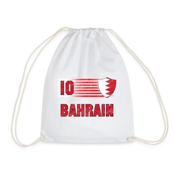Bahrain Football Team - Drawstring Bag - white - Front