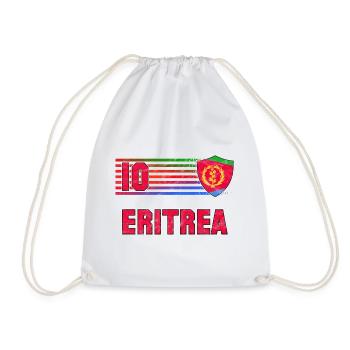 Eritrea Fußball Mannschaft - Turnbeutel - Weiß - Vorne