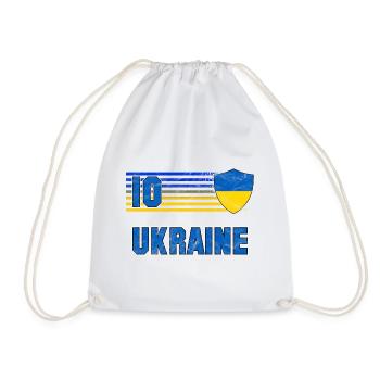 Ukraine Football Team - Drawstring Bag - white - Front