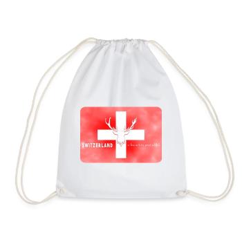 Drapeau suisse Suisse Faune sauvage - Sac de sport léger - blanc - Devant