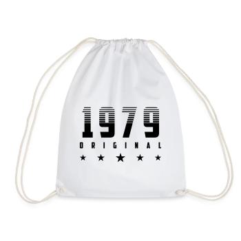 Color changeable | Original 1979 Year of birth - Drawstring Bag - white - Front