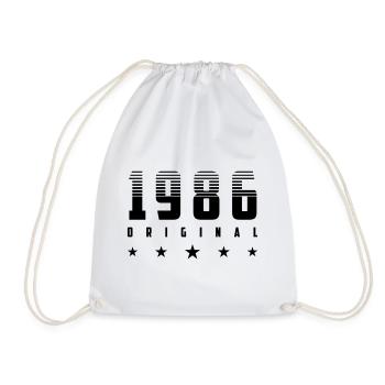 Original 1986 Geburtsjahr | Farbe änderbar | - Turnbeutel - Weiß - Vorne