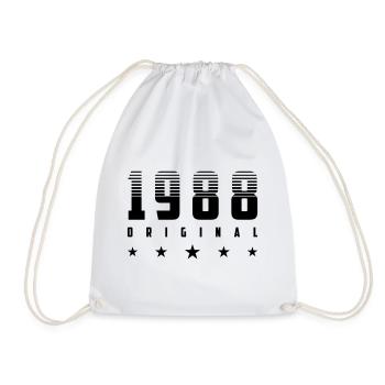 Original 1988 Geburtsjahr | Farbe änderbar | - Turnbeutel - Weiß - Vorne