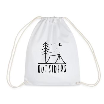 Camping, camping, outsiders, plein air, voyage - Sac de sport léger - blanc - Devant