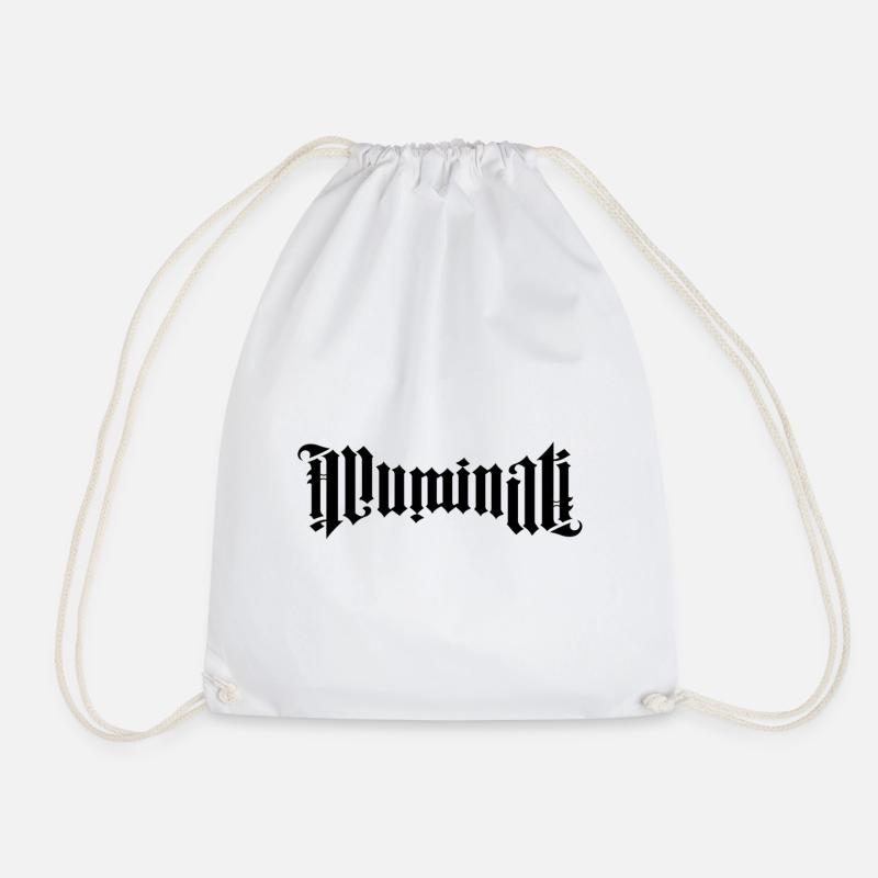 illuminati - Drawstring Bag - white