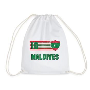 Maldives Football Team - Drawstring Bag - white - Front