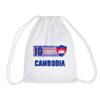 Équipe du Cambodge de football - Sac de sport léger - blanc - Devant