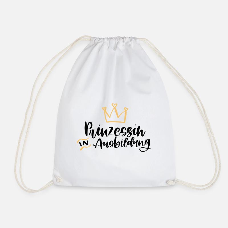 Princess in training - Drawstring Bag - white