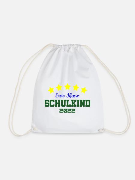 Farben änderbar | Erste Klasse Schulkind 2022 - Turnbeutel - Weiß
