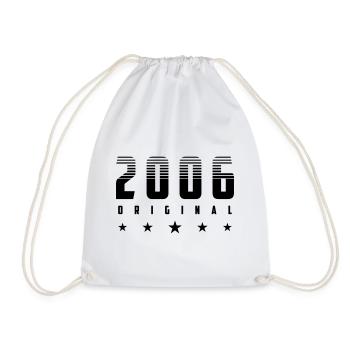 Année de naissance originale 2006 | Couleur modifiable - Sac de sport léger - blanc - Devant