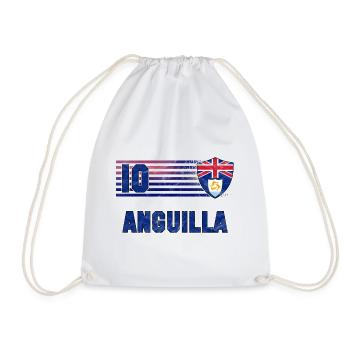 Anguilla Fußball Mannschaft - Turnbeutel - Weiß - Vorne