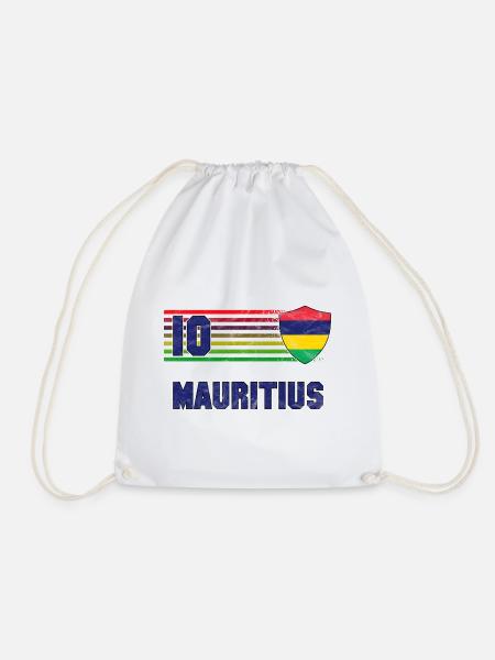 Mauritius Fußball Mannschaft - Turnbeutel - Weiß