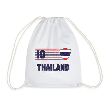 Thailand Fußball Mannschaft - Turnbeutel - Weiß - Vorne