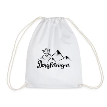 bergwandern servus alpin bergkönigin allgäu - Turnbeutel - Weiß - Vorne
