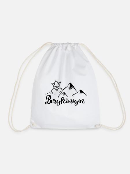 bergwandern servus alpin bergkönigin allgäu - Turnbeutel - Weiß