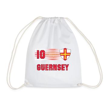 Guernsey Fußball Mannschaft - Turnbeutel - Weiß - Vorne