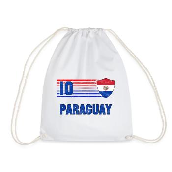 Paraguay Fußball Mannschaft - Turnbeutel - Weiß - Vorne