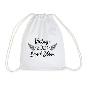 Birthday 2024 born in 2024 best year 2024 - Drawstring Bag - white - Front