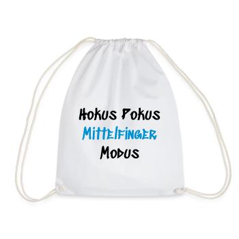 Hokus Pokus Mittelfinger - Turnbeutel - Weiß - Vorne
