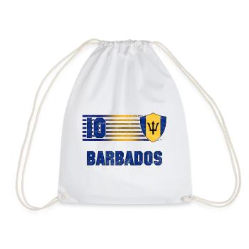Barbados Fußball Mannschaft - Turnbeutel - Weiß - Vorne