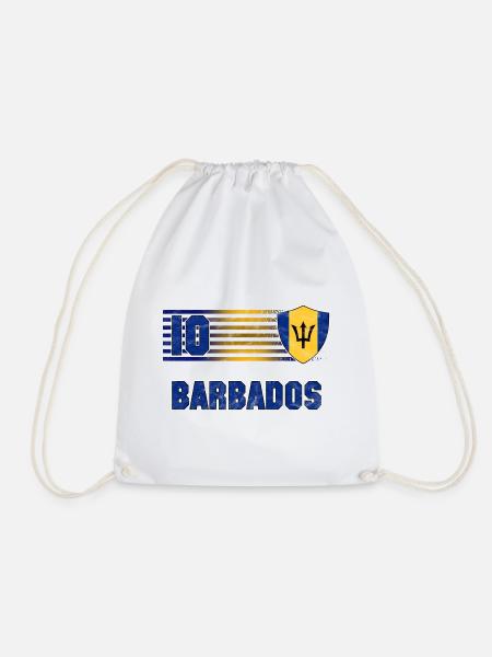 Barbados Fußball Mannschaft - Turnbeutel - Weiß
