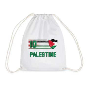 Palestine Football Team - Drawstring Bag - white - Front