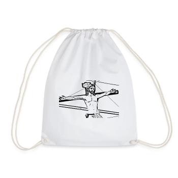 Jesus Christ Cross Easter - Drawstring Bag - white - Front