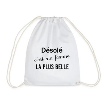 Désolé c'est ma femme la plus belle - Sac de sport léger - blanc - Devant