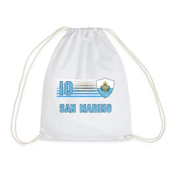 San Marino Fußball Mannschaft - Turnbeutel - Weiß - Vorne