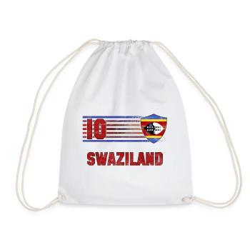 Swasiland Fußball Mannschaft - Turnbeutel - Weiß - Vorne