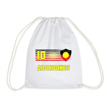 Aborigines Fußball Mannschaft - Turnbeutel - Weiß - Vorne
